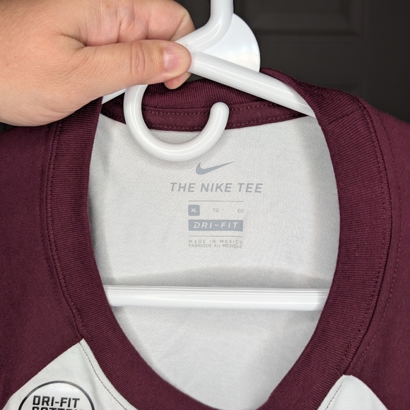 Nike Dri Fit Cotton Tee FSU Florida State Seminoles Men’s White Maroon Sz XL NWT - Picture 4 of 6